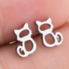 Ohrschmuck für Katzen / Tier Freunde Silber