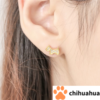 Ohrschmuck / Ohrring Hund / Welpe Silber oder Gold – Bild 8