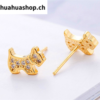 Ohrschmuck / Ohrring Hund / Welpe Silber oder Gold – Bild 7