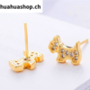 Ohrschmuck / Ohrring Hund / Welpe Silber oder Gold – Bild 4
