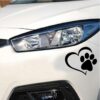 Hundepfote Herz Auto Aufkleber – Bild 5