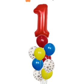 Hundegeburtstags Party 10er Set Luft Ballone Dekoration Pfoten Abdrücke 1-9