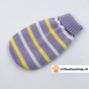 Weiche, warme gestrickte Hundepullover Blau / Rot / Vilolett / Herz Muster