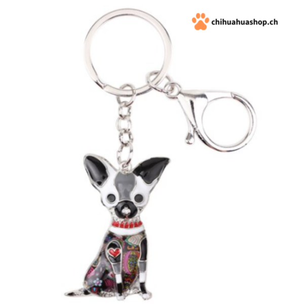 Bonsy Design  Schlüssel Anhänger Chihuahua Emaille