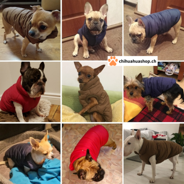 Warme Hundeweste / Jacke mit Fleecefütterung