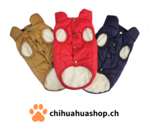 Warme Hundeweste / Jacke mit Fleecefütterung