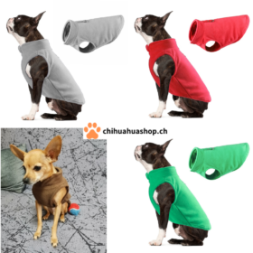 T-Shirt Weste für Hunde / Welpe Hundeweste mit Ring für Leine Braun, Rot, Grün oder Grau