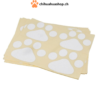 4 Stück Hunde / Katzen Pfoten , dog cat footprint PVC Aufkleber für Auto Abziehbilder Stossstange Windschutzscheibe Spiegel Kühlschrank Wand