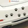 4 Stück Hunde / Katzen Pfoten , dog cat footprint PVC Aufkleber für Auto Abziehbilder Stossstange Windschutzscheibe Spiegel Kühlschrank Wand
