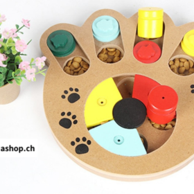 Intelligenzspiel / Beschäftigungsspiel Farbig für kleine Hunde und Katzen aus Holz