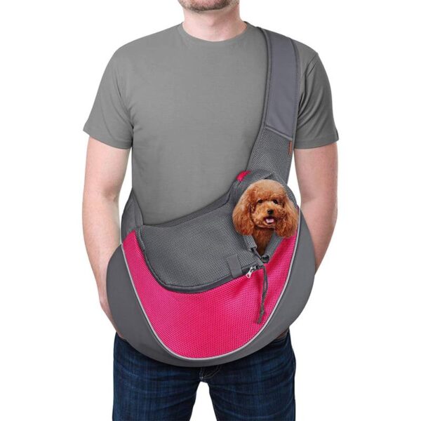 Neue atmungsaktive Hundetrage Outdoor Travel Hundetasche Umhängetasche Sling Pet Travel Katze Welpen Tasche Blau oder Pink