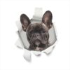 3D-Ansicht Hund Frenchy Französische Bulldogge Blue Auto Aufkleber Wandaufkleber Badezimmer Dekorationen PVC Home Küche Zimmer Dekor Wand Kühlschrank Aufkleber
