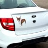 Cartoon Englisch Bullterrier Pitbull Braun Auto Aufkleber Abziehbild Motorrad Zubehör Aufkleber