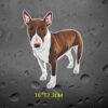 Cartoon Englisch Bullterrier Pitbull Braun Auto Aufkleber Abziehbild Motorrad Zubehör Aufkleber